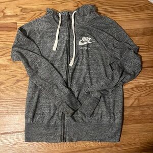 Nike grey zip up sweater hoodie
